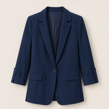 Velisara – Blazer Monopetto con Tasche Navy