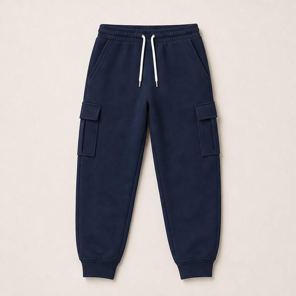 Varelio – Jogger Cargo Comodi con Coulisse Navy