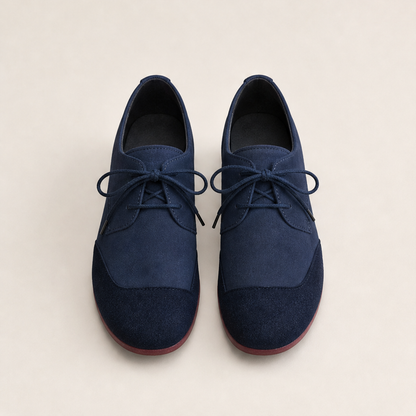 Zuniya – Scarpe Stringate con Zeppa Bassa Navy