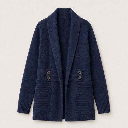 Novarene – Cardigan Doppiopetto in Maglia Navy