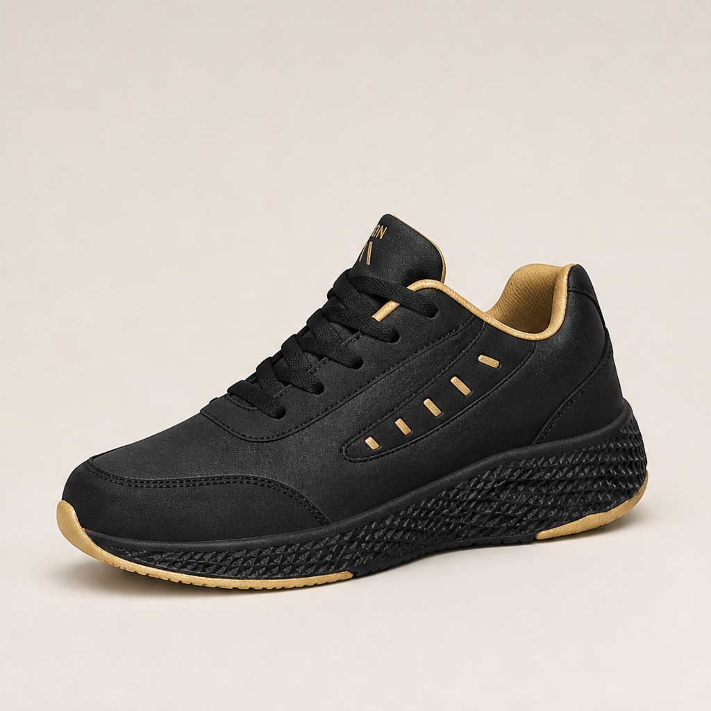 Velmora – Sneaker Ortopedica Leggera Black/Gold