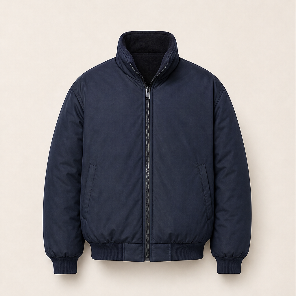 Varoneo – Bomber Reversibile Collo a Imbuto Navy