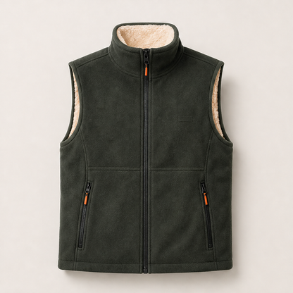 Vortano – Gilet Invernale Imbottito in Pile Olive