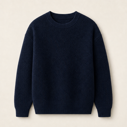 Vernoli – Maglione Girocollo Trama a Rombi Navy