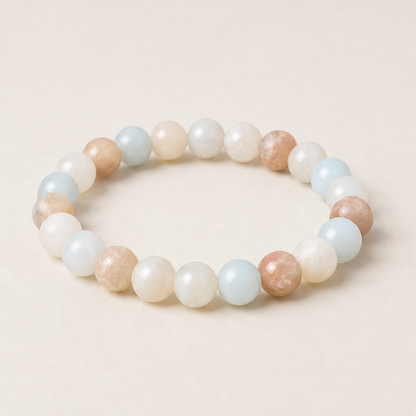 Pietrale – Bracciale Elastico in Pietre Naturali Multi Pastel