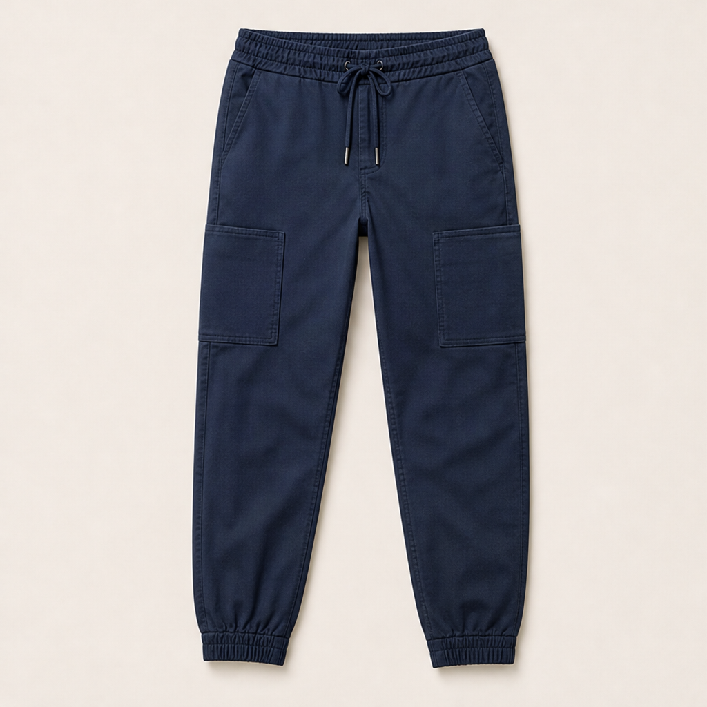 Movenza – Pantaloni Cargo Elasticizzati Jogger Navy