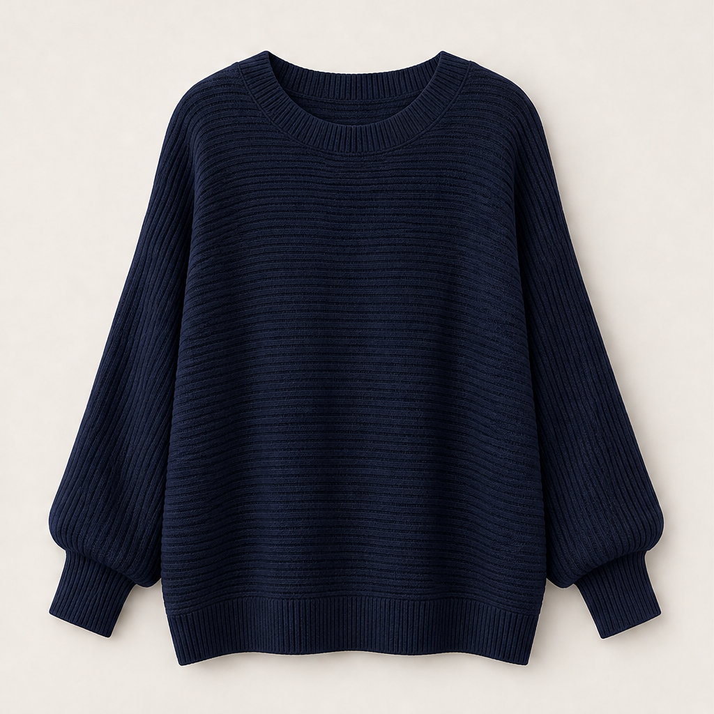 Marvenzo – Pullover Oversize in Maglia Costina Navy
