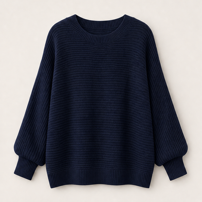 Marvenzo – Pullover Oversize in Maglia Costina Navy