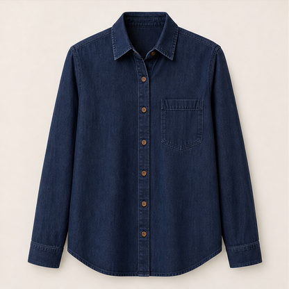 Denara – Camicia in Denim Leggero Navy