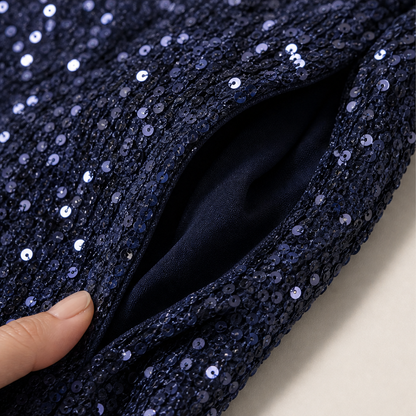 Luminetta – Pantaloni a Paillettes Velluto detail