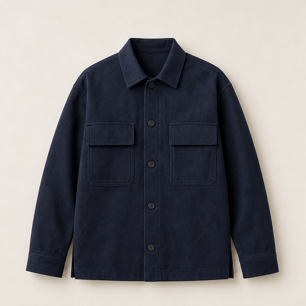 Cordavo – Overcamicia Strutturata in Twill Navy
