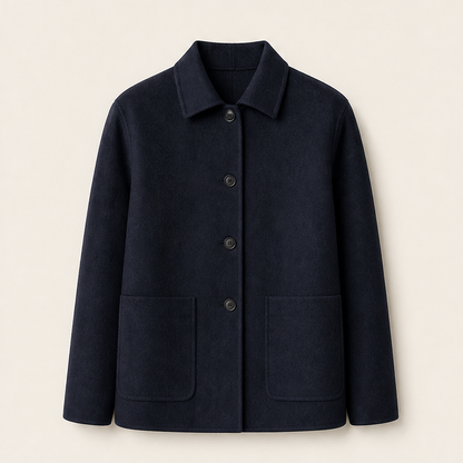 Lanovera – Overshirt in Lana a Strato Singolo Navy
