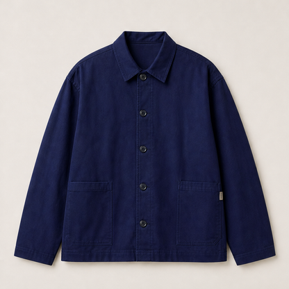 Molvera – Overshirt Workwear in Cotone Pesante Navy
