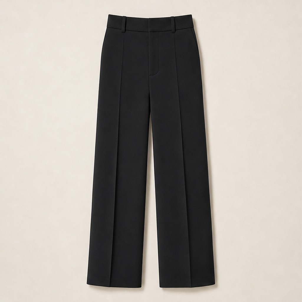 Varonne – Pantalone Relaxed in Crepe Black
