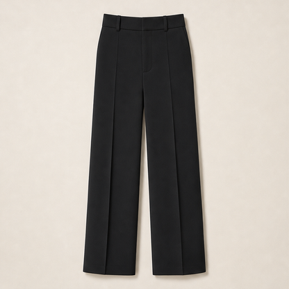Varonne – Pantalone Relaxed in Crepe Black