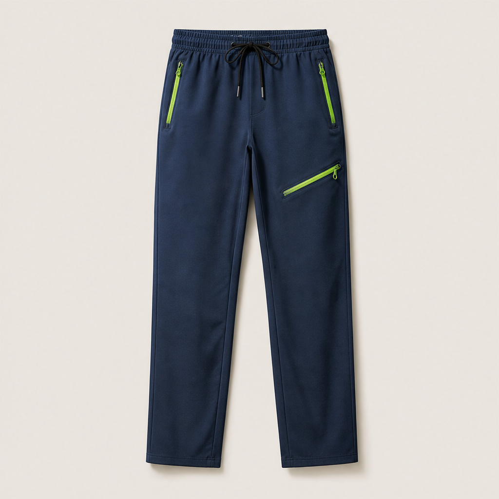 Velostra – Pantaloni Sportivi con Zip a Contrasto Navy