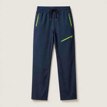 Velostra – Pantaloni Sportivi con Zip a Contrasto Navy