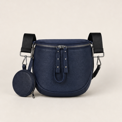 Serafina – Marsupio Grande con Tracolla e Porta Monete Navy
