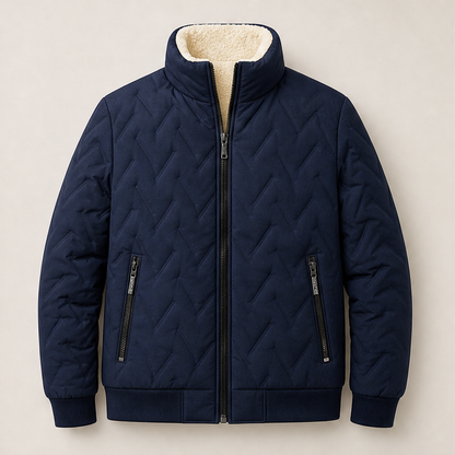 Norvalka – Giacca Trapuntata Foderata in Pile Navy