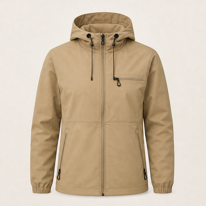 Vortexa – Giacca Tecnica Impermeabile con Cappuccio Khaki