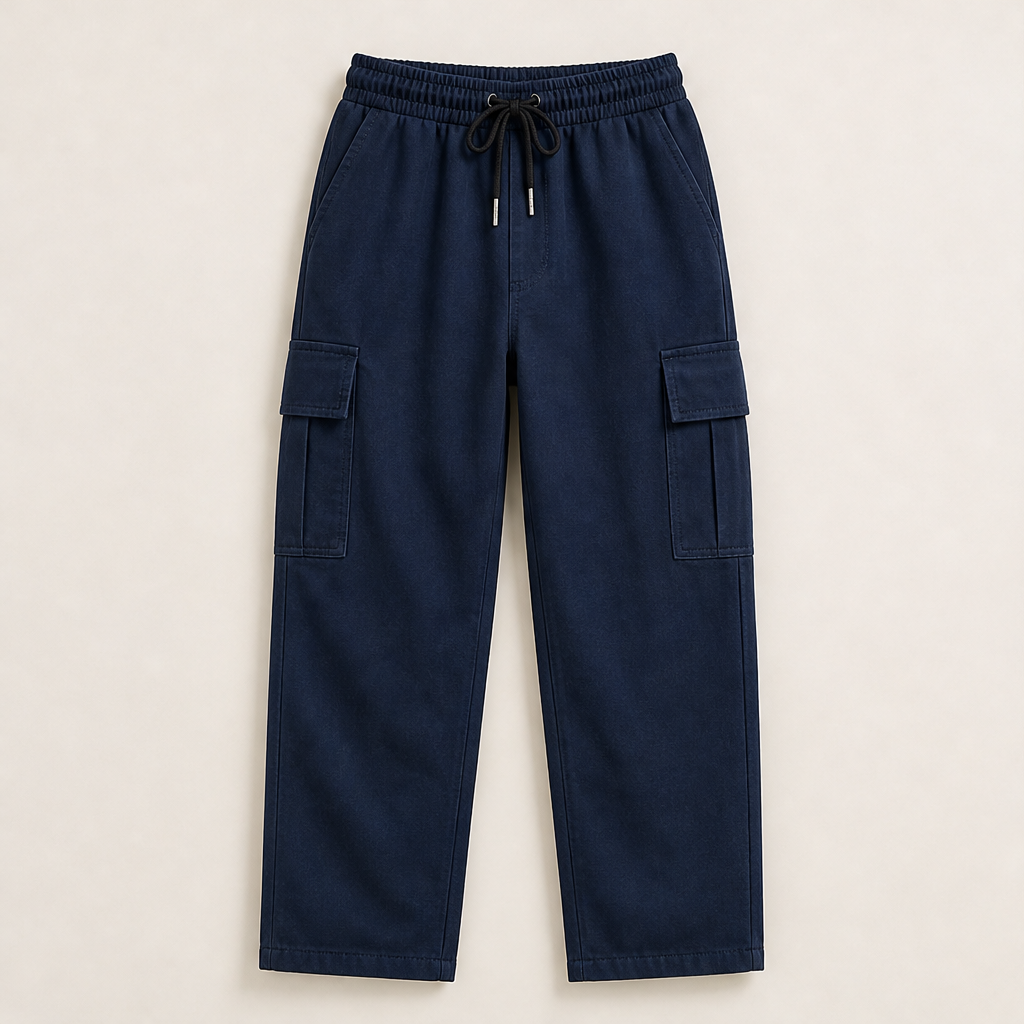 Daunkz – Pantaloni Cargo Multitasche Navy