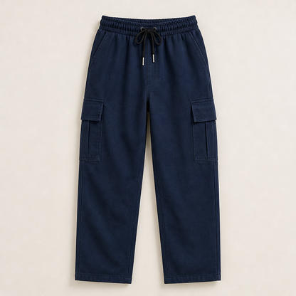 Daunkz – Pantaloni Cargo Multitasche Navy