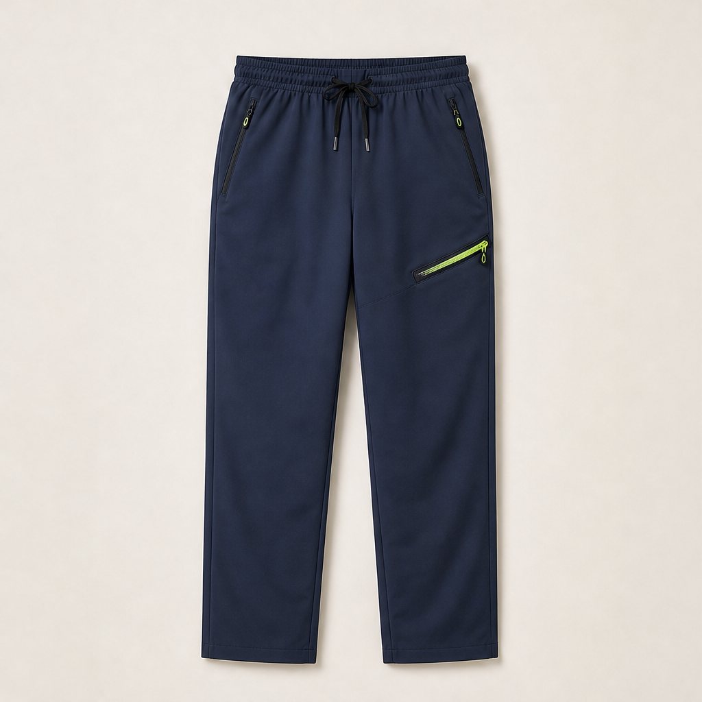 Velosira – Pantaloni Sportivi Dritti con Tasche Zip Navy