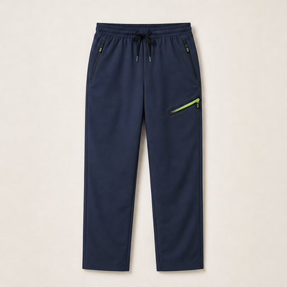 Velosira – Pantaloni Sportivi Dritti con Tasche Zip Navy