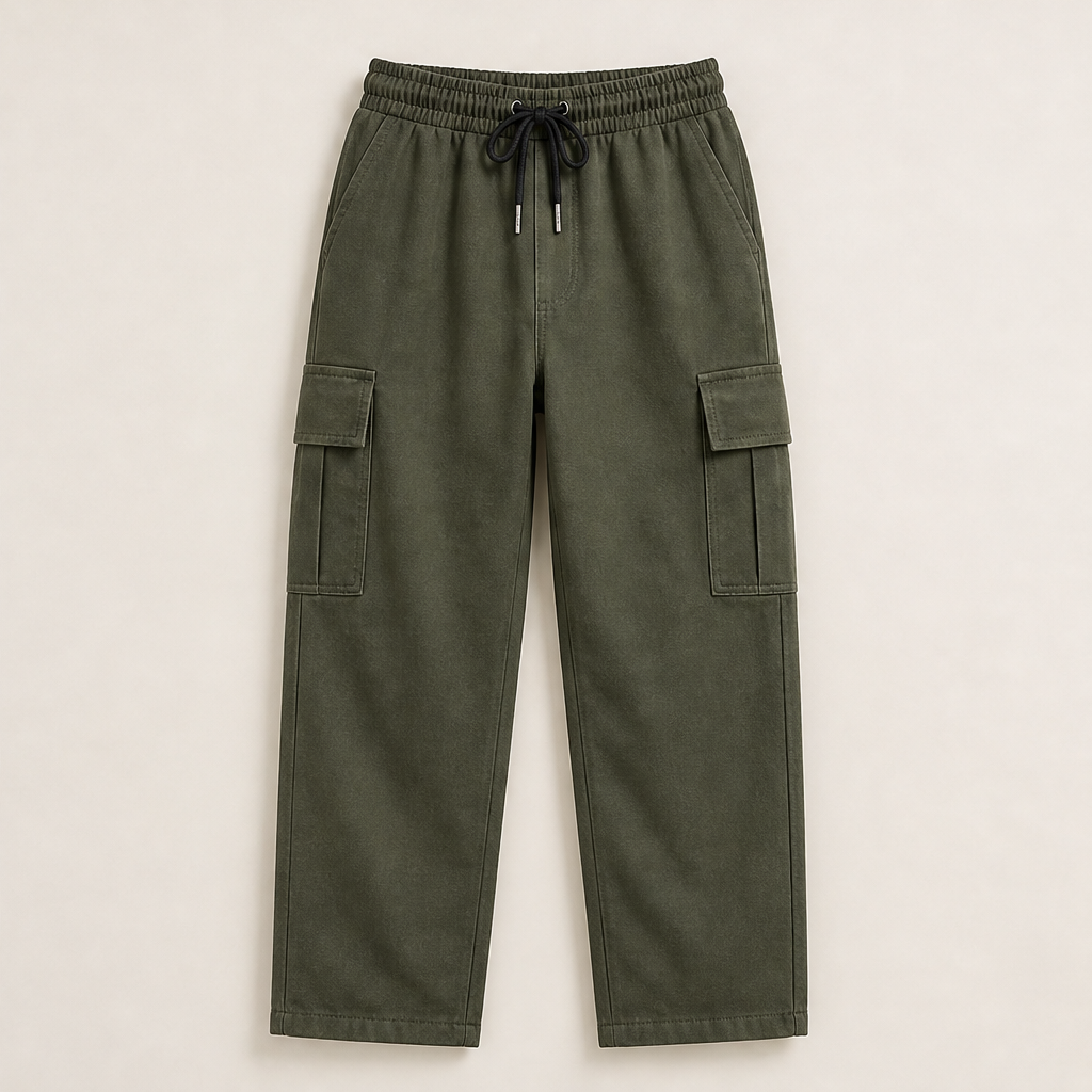 Daunkz – Pantaloni Cargo Multitasche Olive