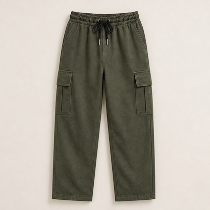Daunkz – Pantaloni Cargo Multitasche Olive