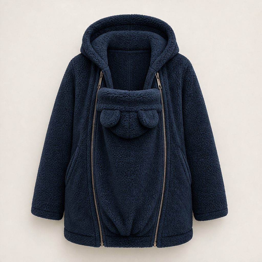 Marsupino – Giacca in Pile Porta Bebè Canguro Navy