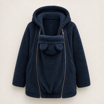 Marsupino – Giacca in Pile Porta Bebè Canguro Navy