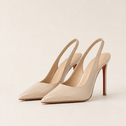Vellorosa – Décolleté Slingback in Vernice a Punta Nude