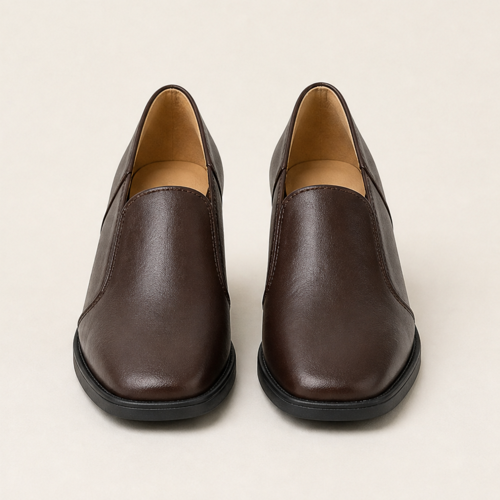 Verlenza – Décolleté Retrò con Tacco Largo Brown