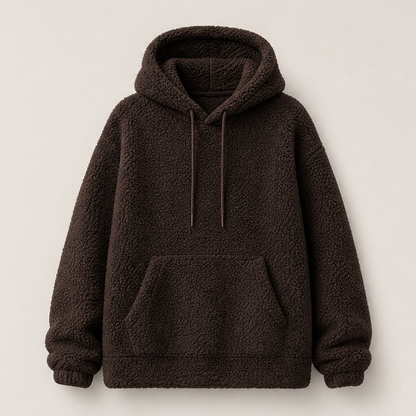 Novarca – Felpa con Cappuccio in Sherpa Oversize Brown