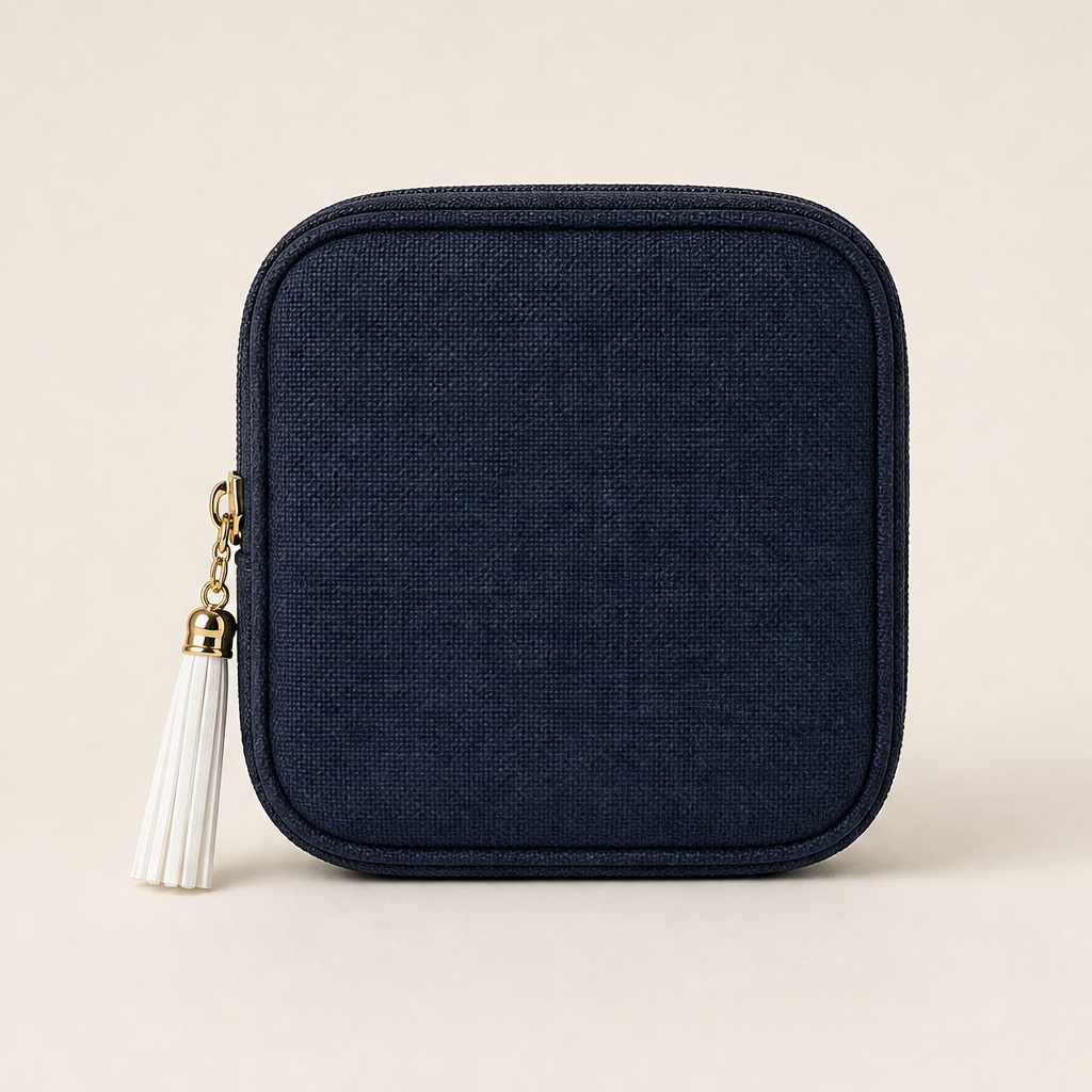 Bellucci – Porta Gioielli da Viaggio con Zip Navy