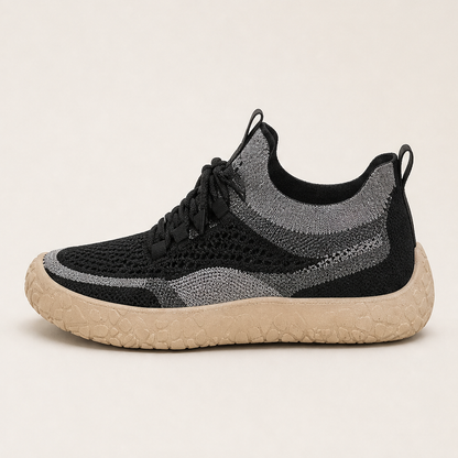 Venalia – Sneakers Traforate in Maglia Traspirante Black