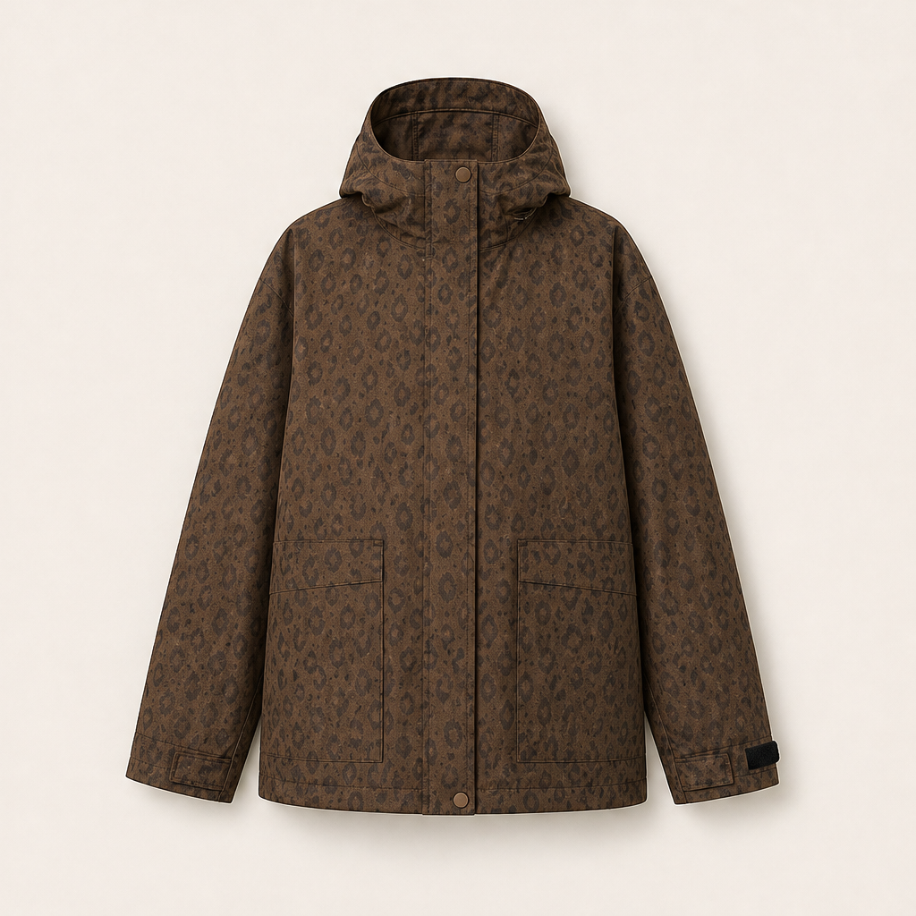 Velmara – Giacca Impermeabile Reattiva Cheetah Brown