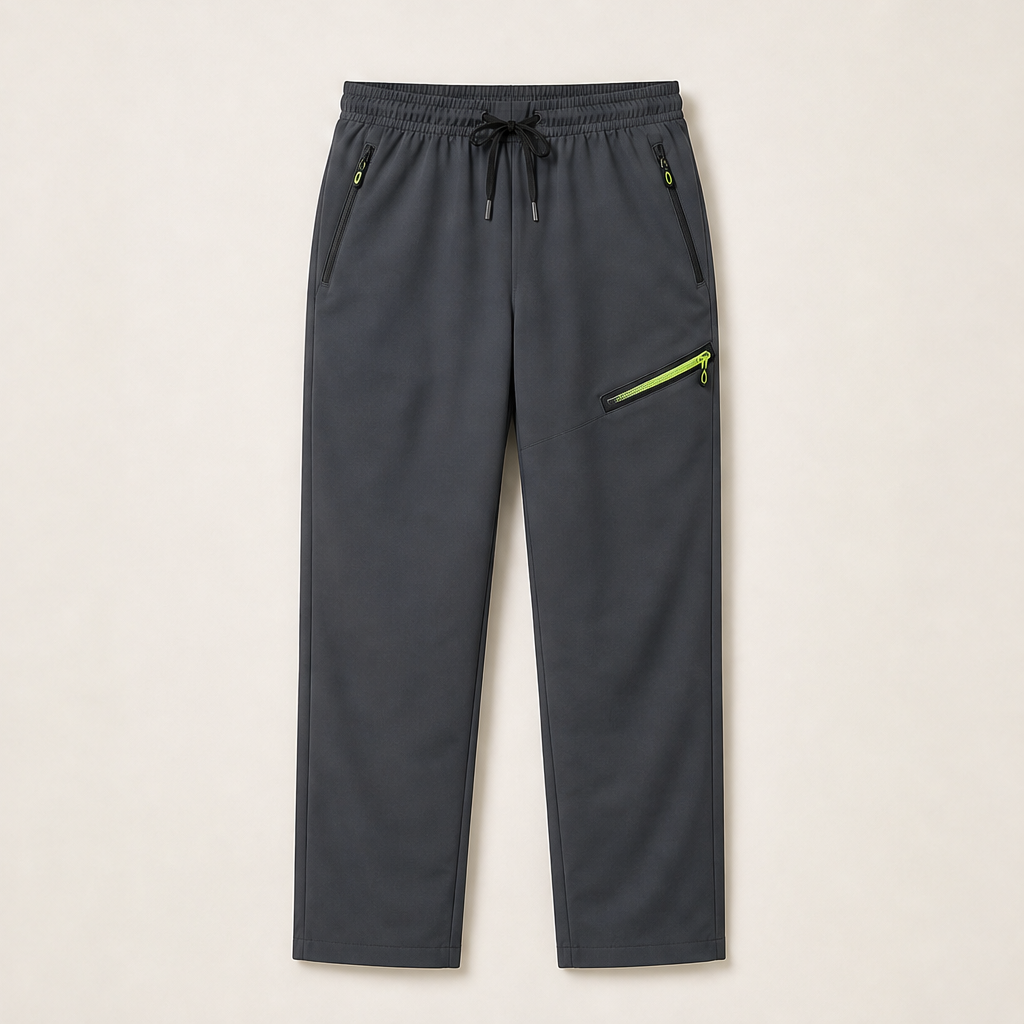 Velosira – Pantaloni Sportivi Dritti con Tasche Zip Grey