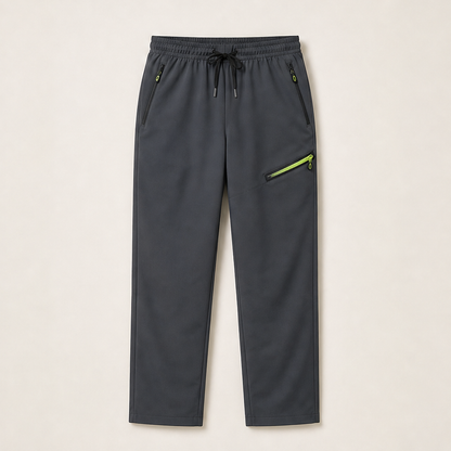 Velosira – Pantaloni Sportivi Dritti con Tasche Zip Grey