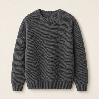 Vernoli – Maglione Girocollo Trama a Rombi Grey