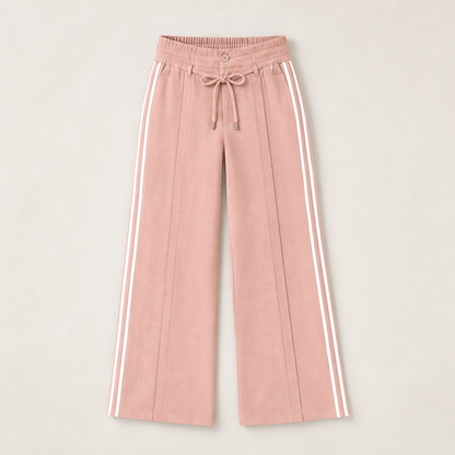 Velmora – Pantaloni a Vita Alta con Coulisse Pink