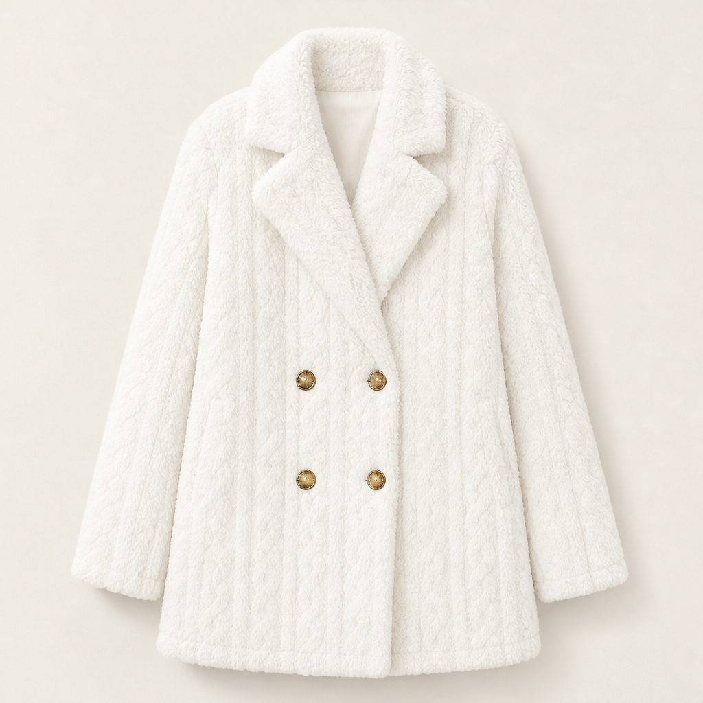 Vireluna – Cappotto Doppiopetto Trapuntato Antivento White