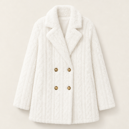 Vireluna – Cappotto Doppiopetto Trapuntato Antivento White