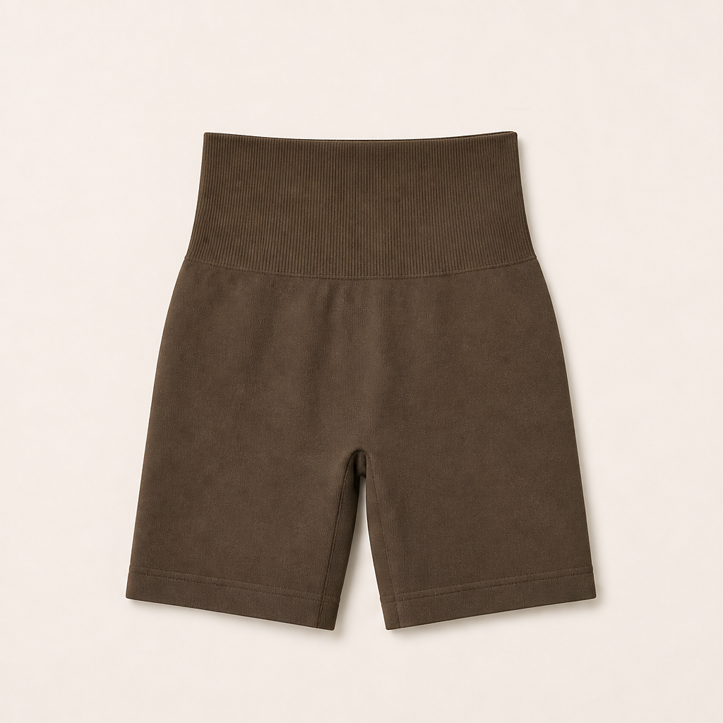 Velura – Shorts Modellanti a Vita Alta Brown