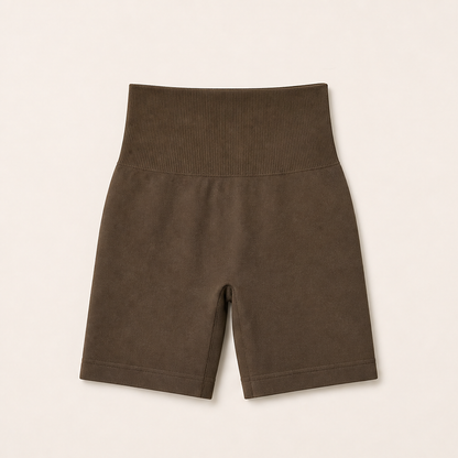Velura – Shorts Modellanti a Vita Alta Brown