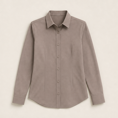 Novirra – Camicia Slim Fit Antipiega Taupe