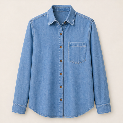 Denara – Camicia in Denim Leggero Light Blue