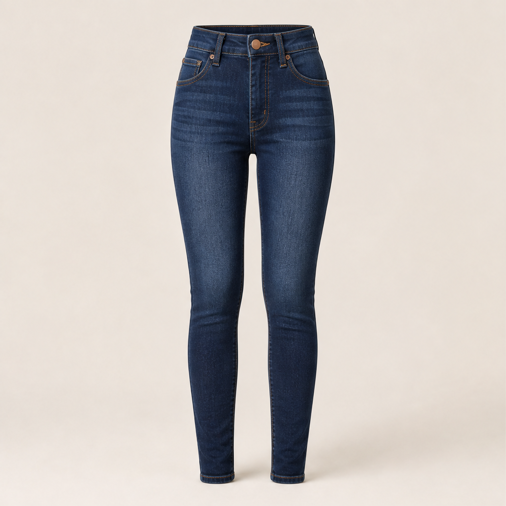 Velmara – Jeans Skinny a Vita Alta Elasticizzati Dark Wash