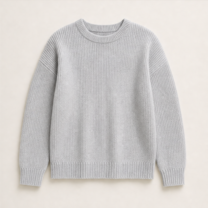 Maglera – Pullover Girocollo a Costine Grey